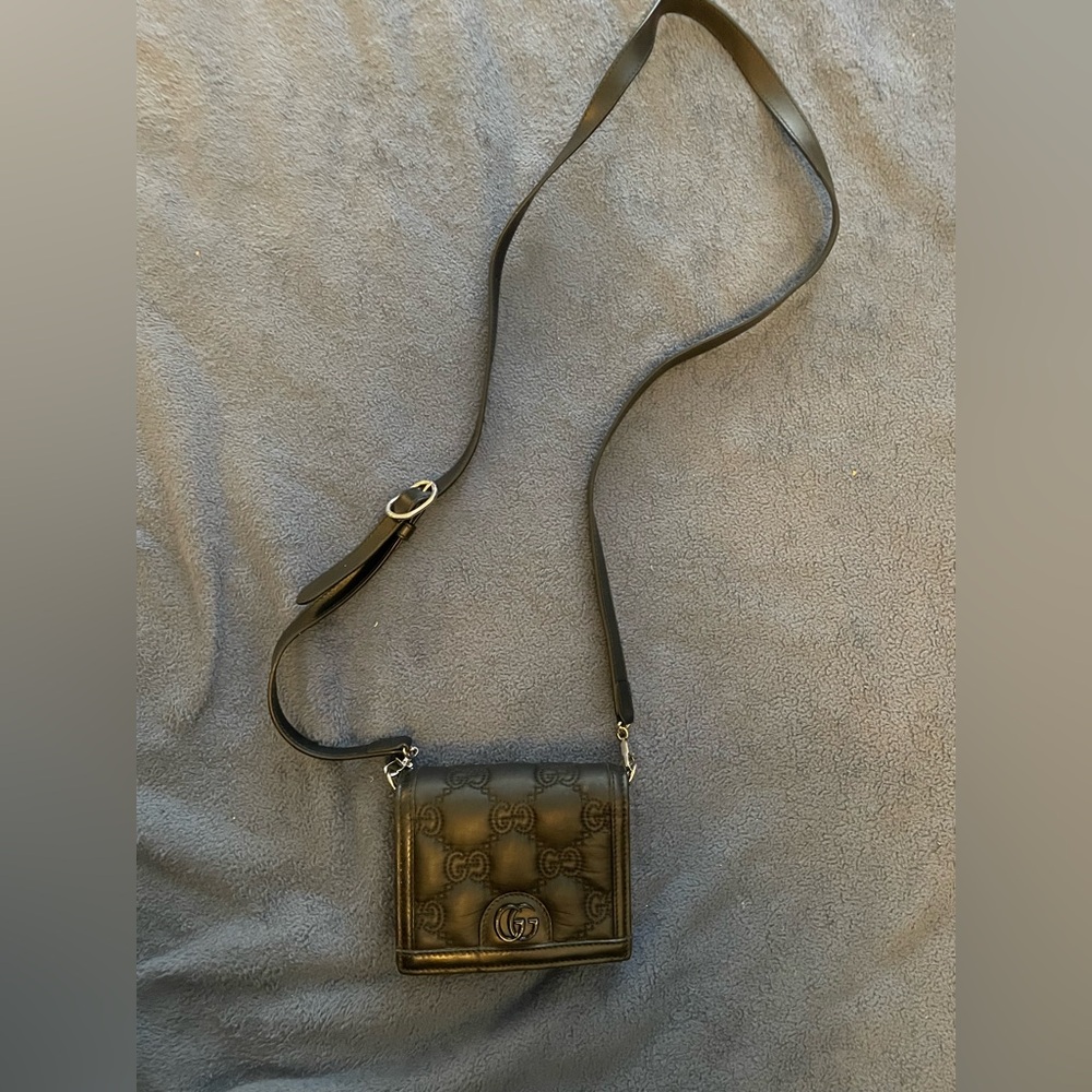 Gucci Black Leather Crossbody Bag